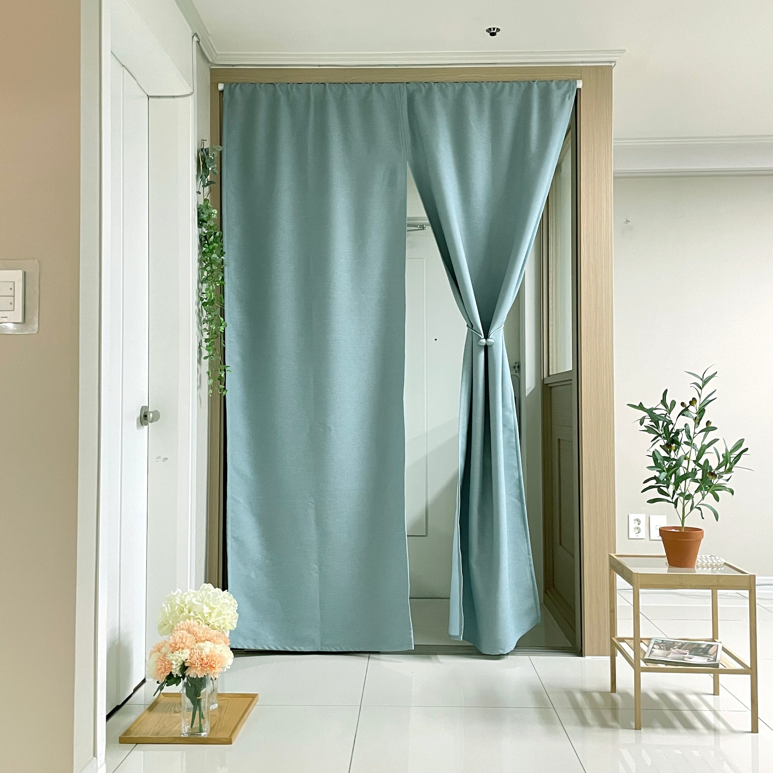 [신상품]해피브랜드 맞춤) 3중방한 방풍 바람막이 가리개 커튼 창문 베란다 도어 중문 현관 가림막 봉 커튼