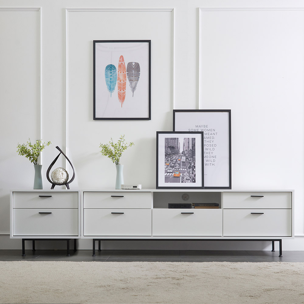 공간사이 브론디 2400 티비다이 거실장세트 3color