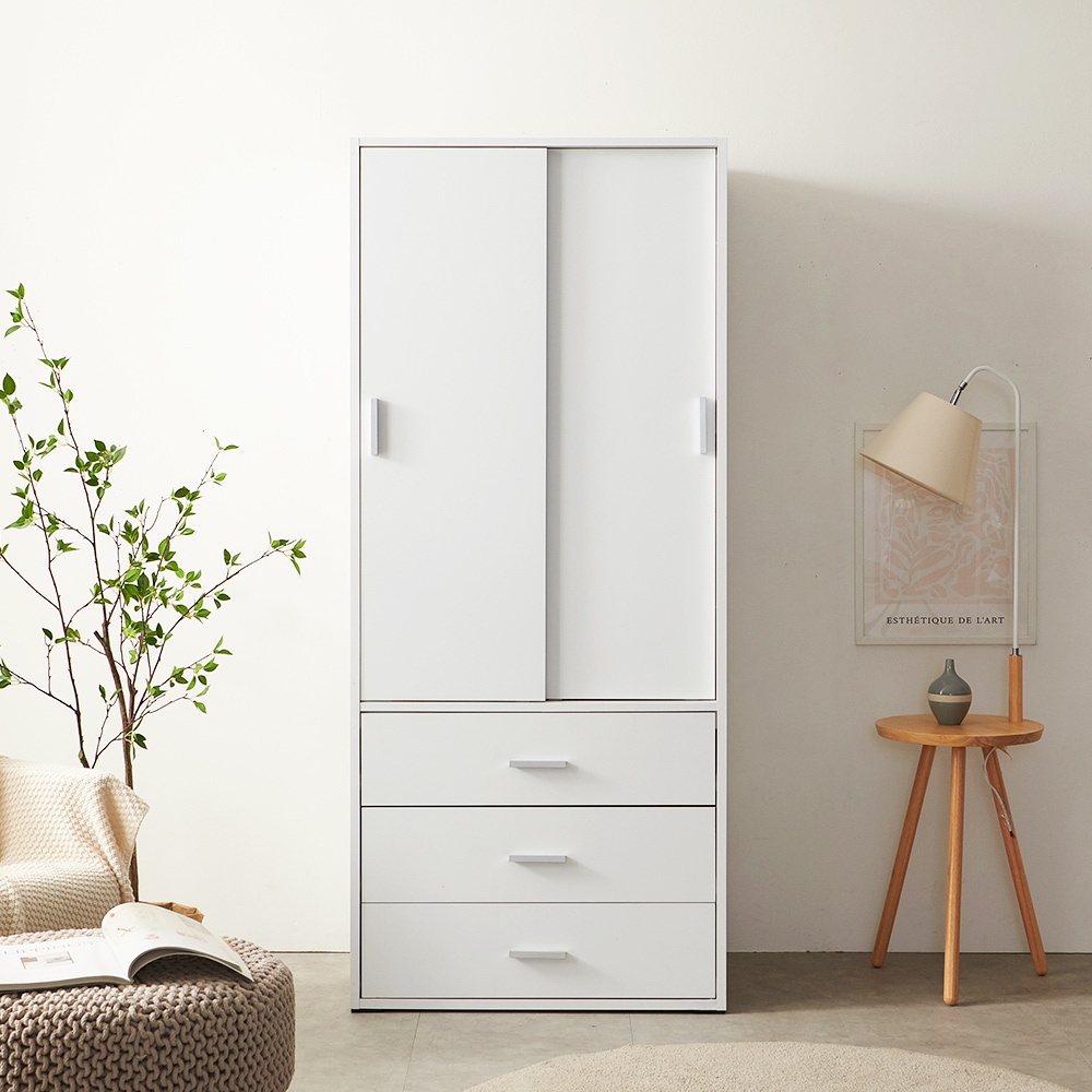 [신상품]나누벨 오페 슬라이딩 서랍 미니 싱글 옷장 808 3color