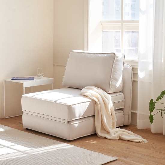 [신상품] 한샘 한샘몰pick 눕 데이나잇 아쿠아텍스 접이식 소파베드