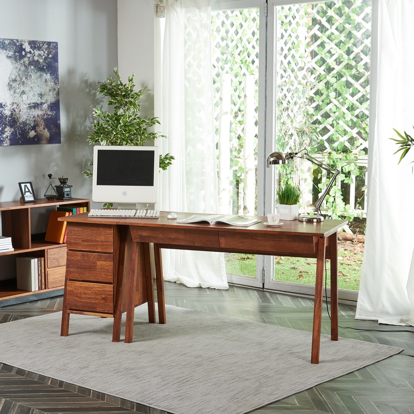 엘데팩토리 멀바우 아래아 원목 테이블 1600