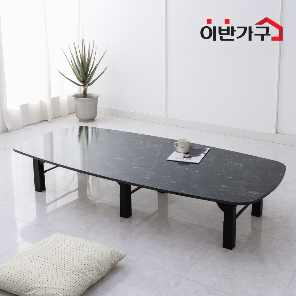 이반가구 하이그로시 대형 무적쌍다리 접이식 테이블 (타원형)1400x800
