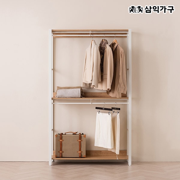 삼익가구 테일러 드레스룸 1200 와이드 2단 행거형 
