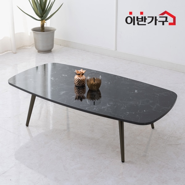 [오늘출발] [신상품] 이반가구 하이그로시 럭셔리테이블 (타원형) 블랙다리 4sizes
