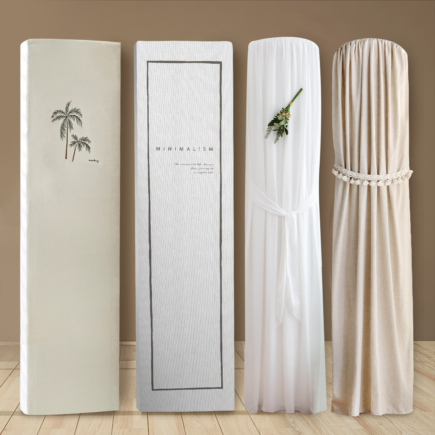 쁘리엘르 신축성 뛰어난 스탠드형 에어컨커버 14종 삼성 무풍 엘지 캐리어 위니아 - 13.모던스퀘어 니트_멀티 일반