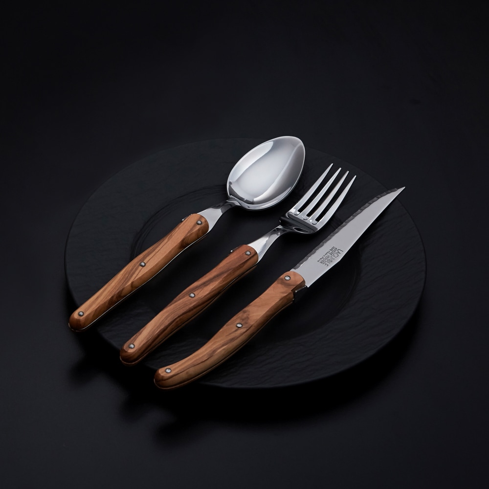 안드레베르디에 라귀올 올리브우드 디너 1인 3종세트 (디너 스푼/디너 포크/디너 나이프)
