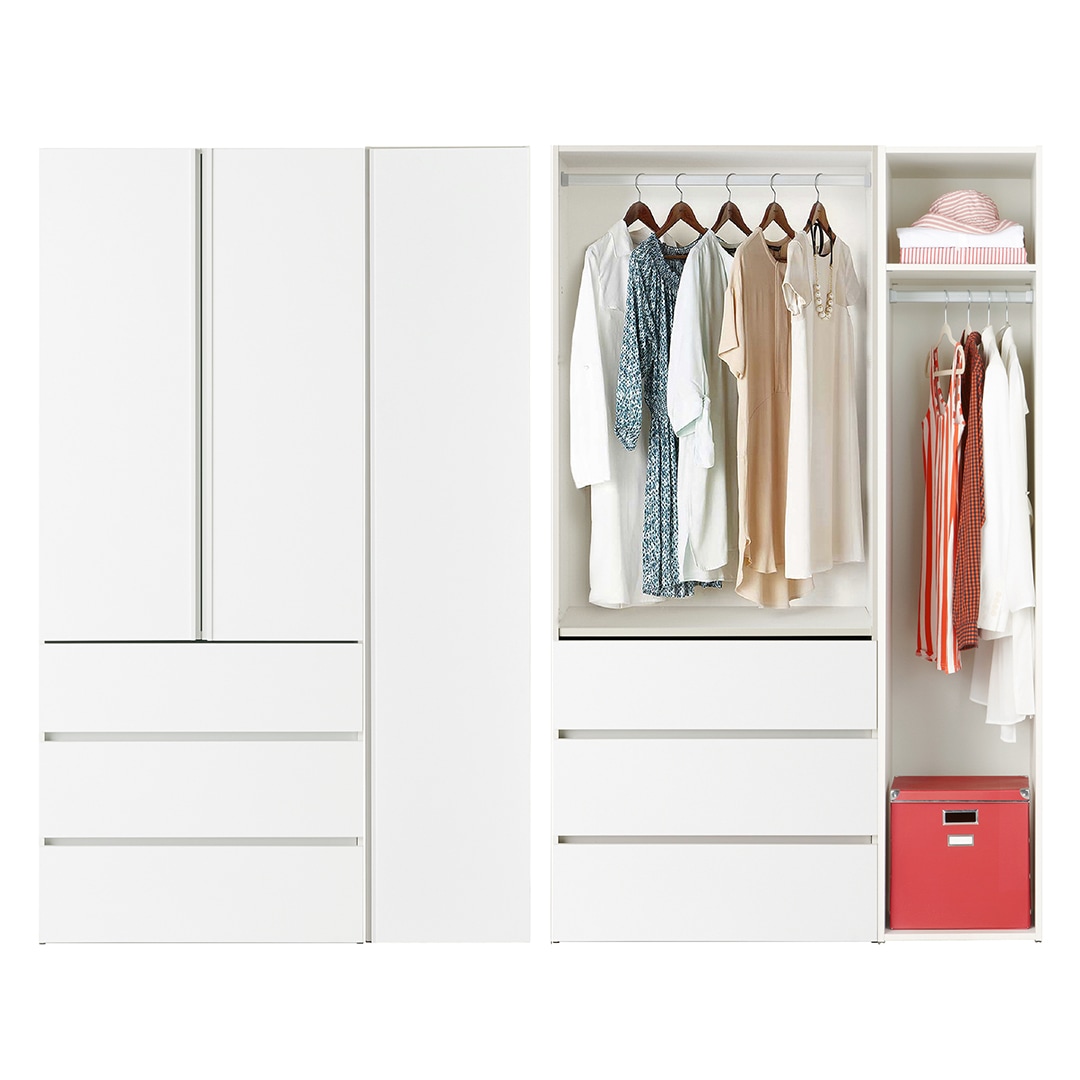 한샘 샘베딩 스테디 옷장세트 120cm(높이194cm) 서랍형 10 colors 