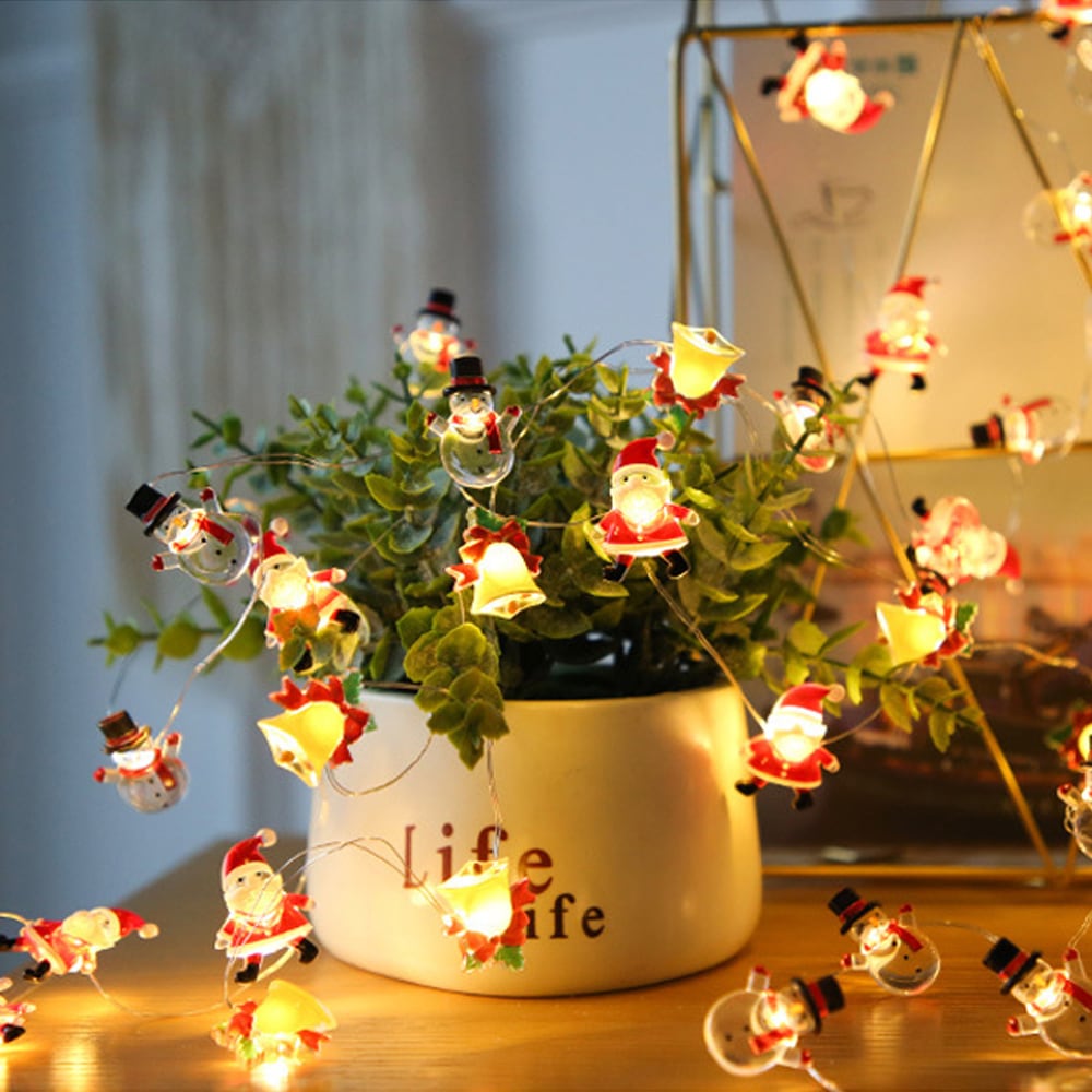 제이엔터프라이스 크리스마스 산타 눈사람 LED 전구 