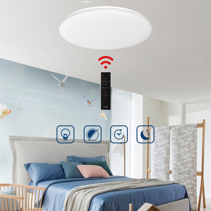 우리조명 LED 퓨어스마트 리모컨 원형 방등 60W (색변환/밝기조절/타이머/무드등 기능) 