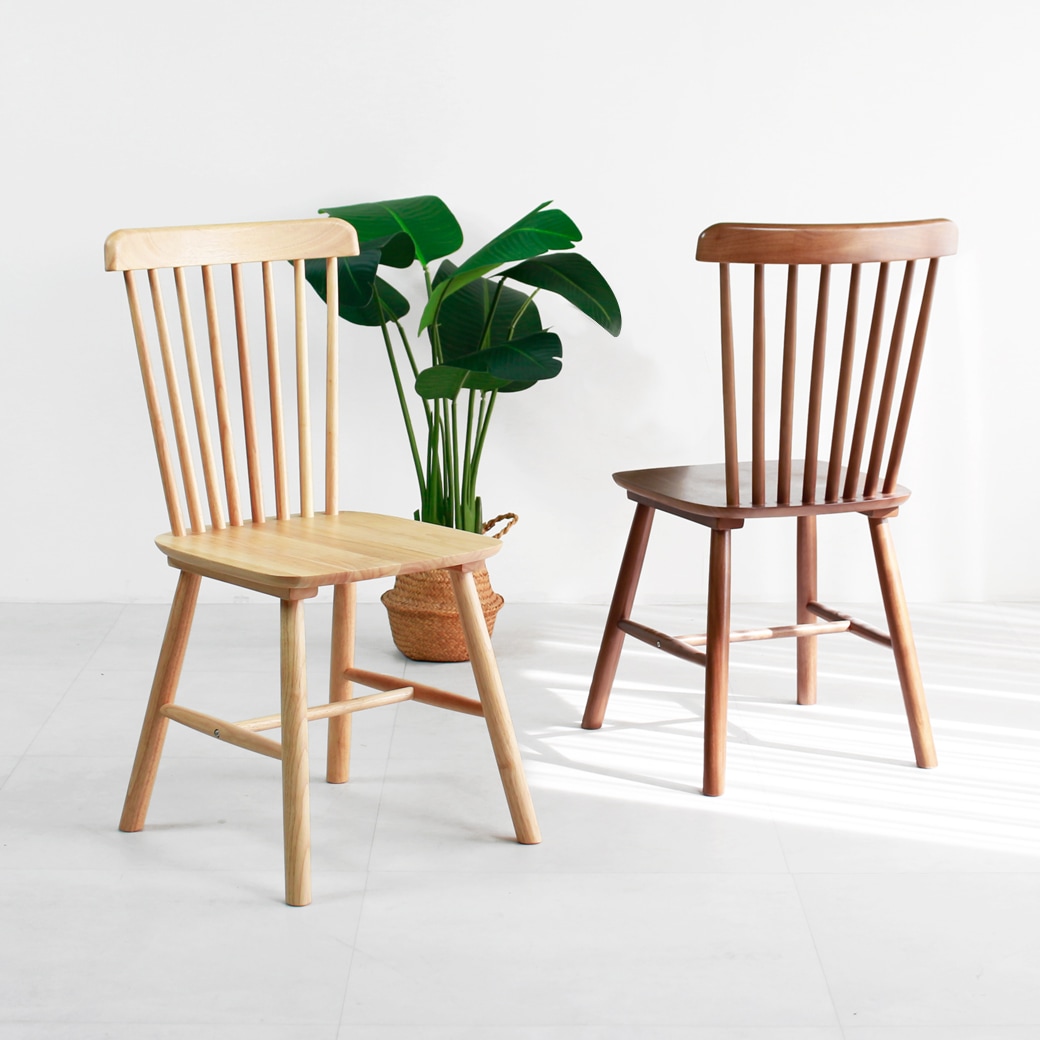 인블루가구 토토체어 나무 우드 원목 식탁 카페 인테리어 디자인 1인 의자 2colors - 월넛