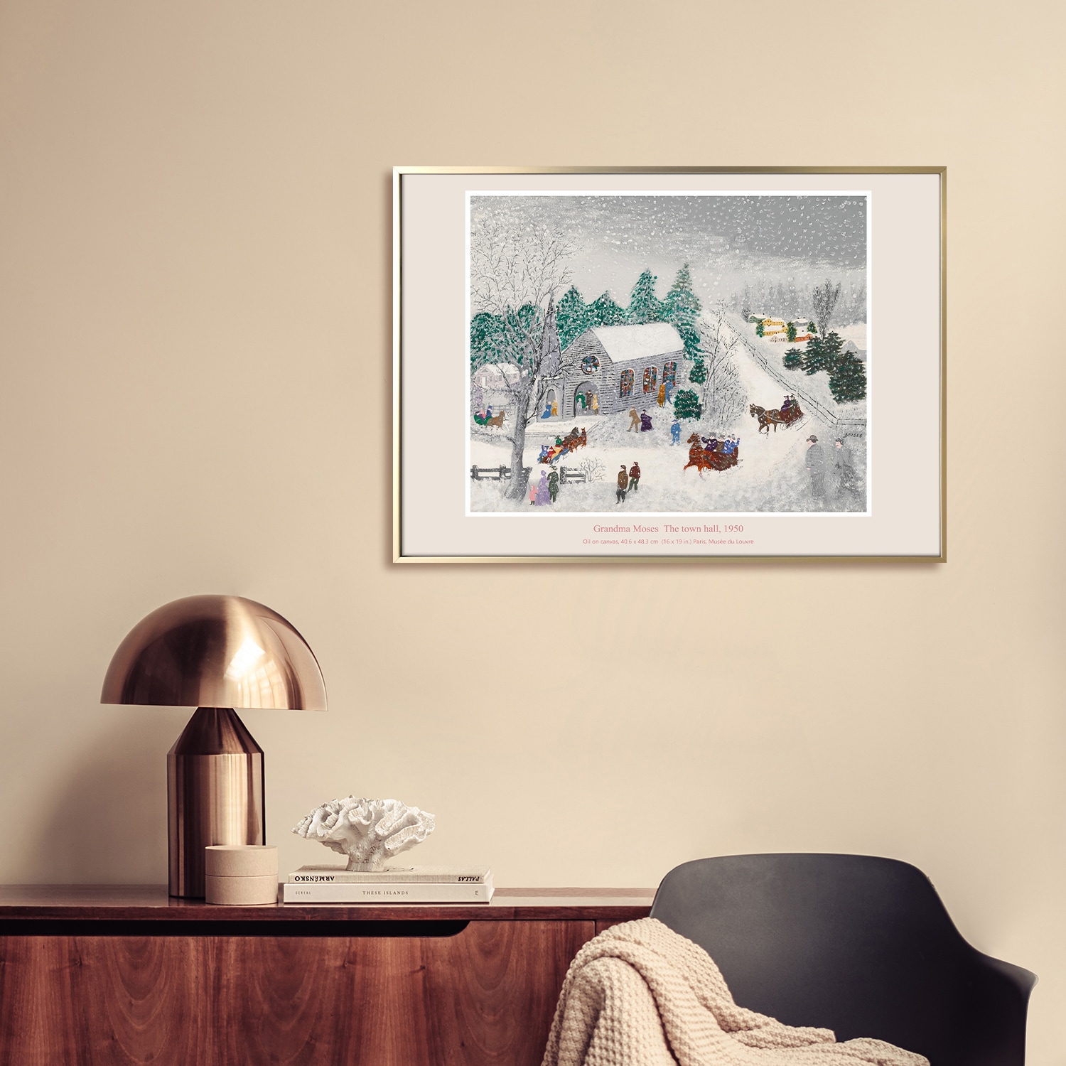 멜팅스튜디오 조이 윈터 크리스마스 겨울 액자 포스터 / 22 Moses The town hall /