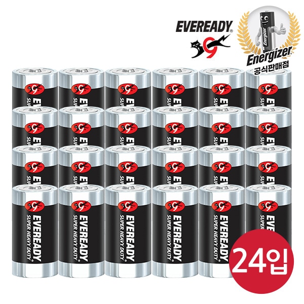 [신상품]에너자이저 에버레디 경제적인 망간건전지 D 2입x12개(총24입)