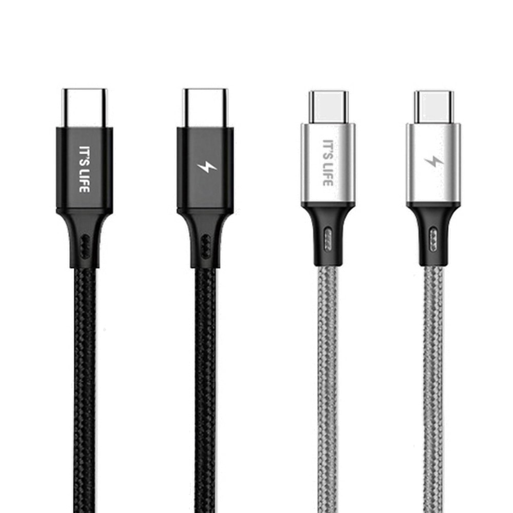 살림테리어 칸쿤 C타입 C to C PD 초고속 충전 케이블 60W