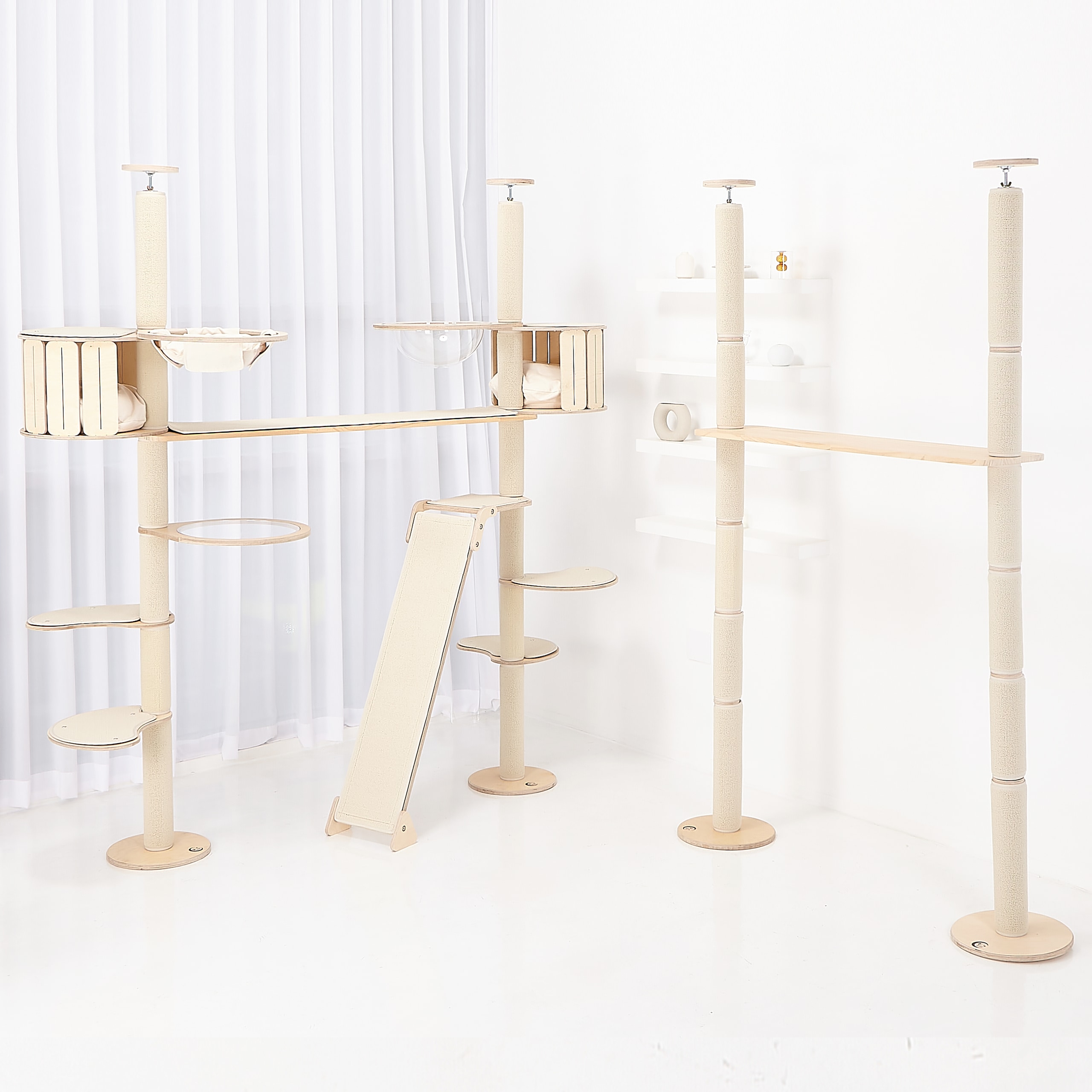 [신상품]캣츠드림 고양이 원목 캣폴 캣타워 브릿지 타워 set