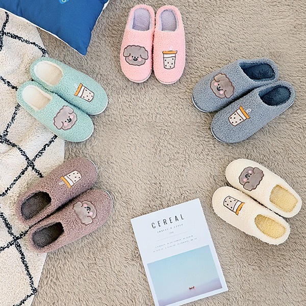 히키스 거실 기숙사 층간소음방지 논슬립 밀크티슬리퍼 LS720
