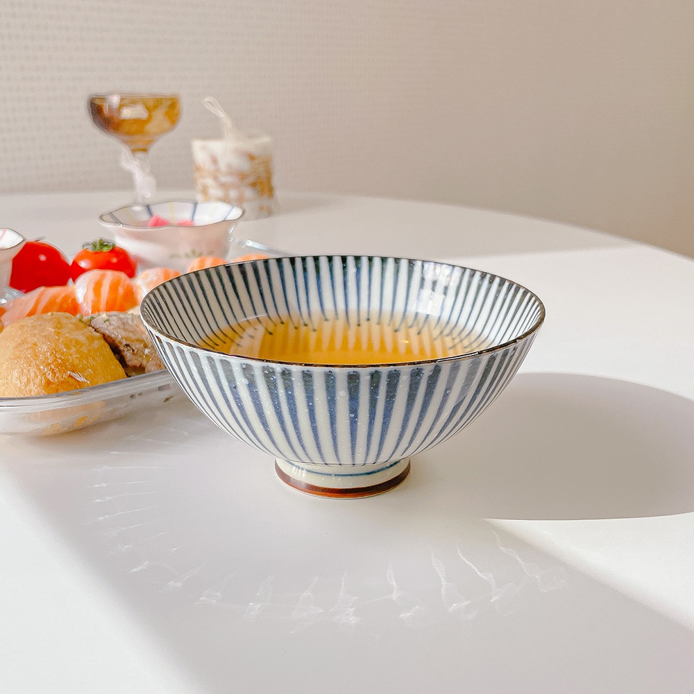 [신상품]키친몰 일본 아이토쿠사 빗살 밥공기 L사이즈