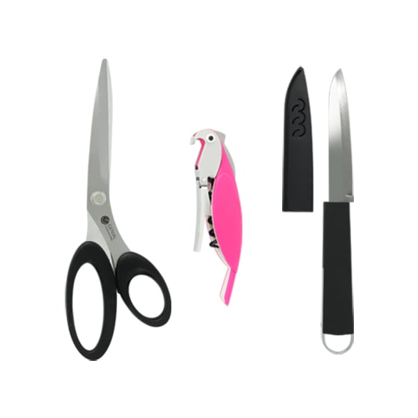 제니얼 스완블랙 과도 샤르망코르크따개 3000주방가위 3종 세트 G타입