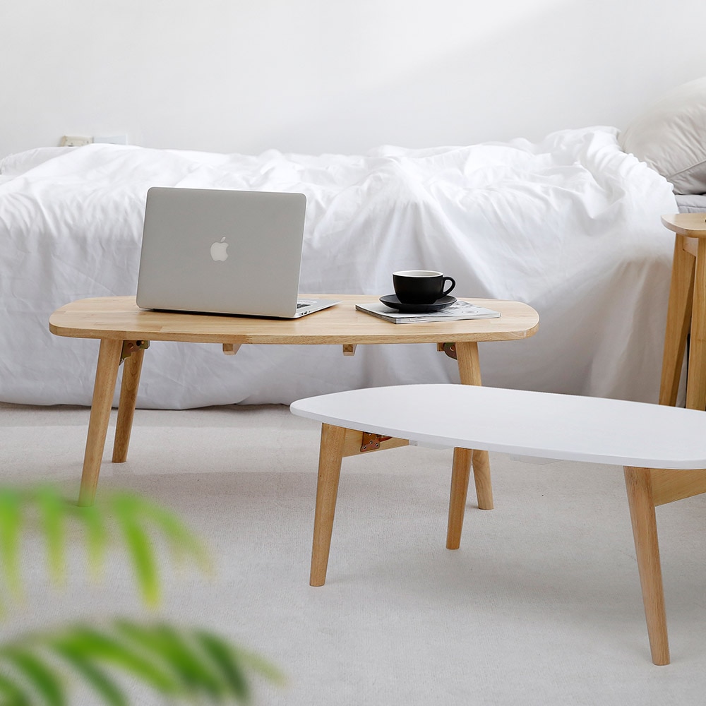 [오늘출발] [중고] 홈앤하우스 [리퍼] 원목 폴딩 테이블(내추럴/화이트)