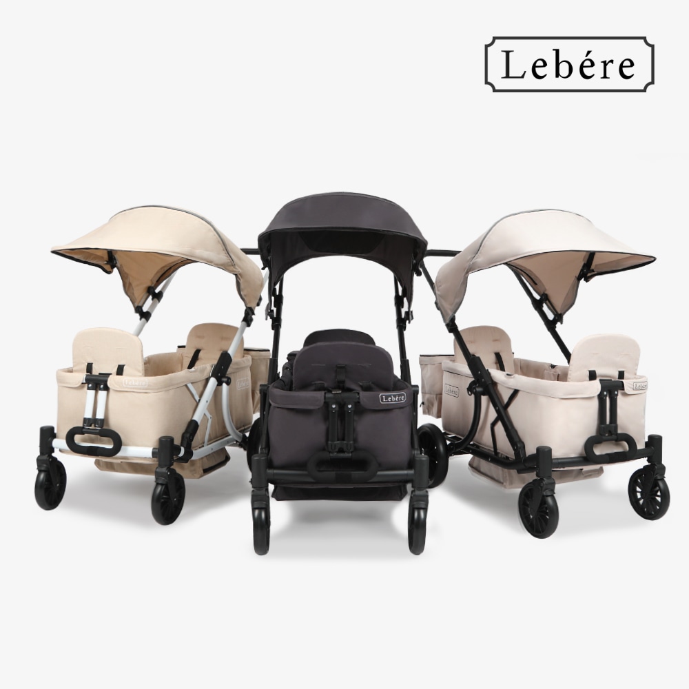 킨즈 접이식 유아웨건 쌍둥이 유모차 캐노피 2인용