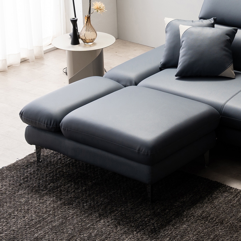 [신상품] 우아미가구 커브 가죽 스툴 2color