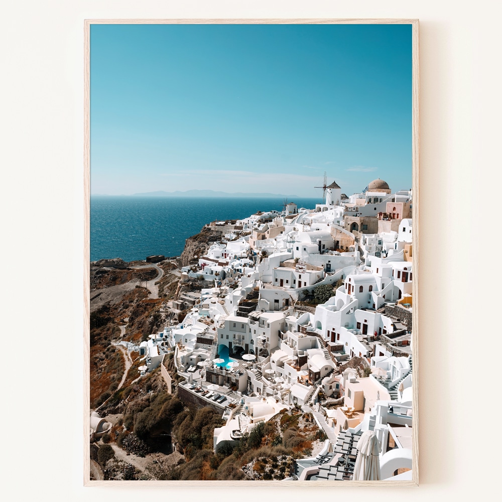 로얄블루아트샵 나의 유럽- 그리스 지중해 해안가 마을의 풍경