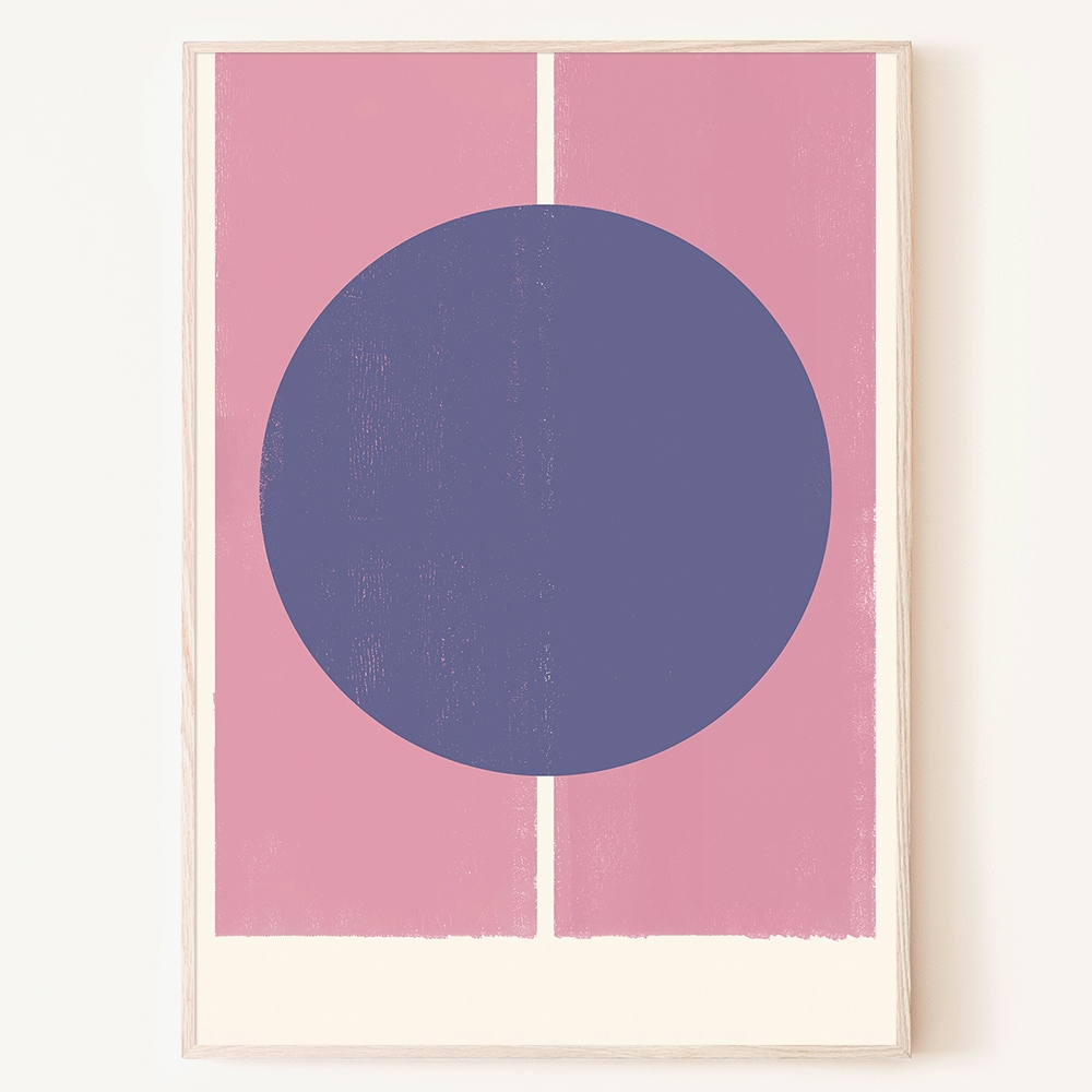 로얄블루아트샵 퍼플 서클 앤 핑크 집꾸미기 벽장식 인테리어 액자