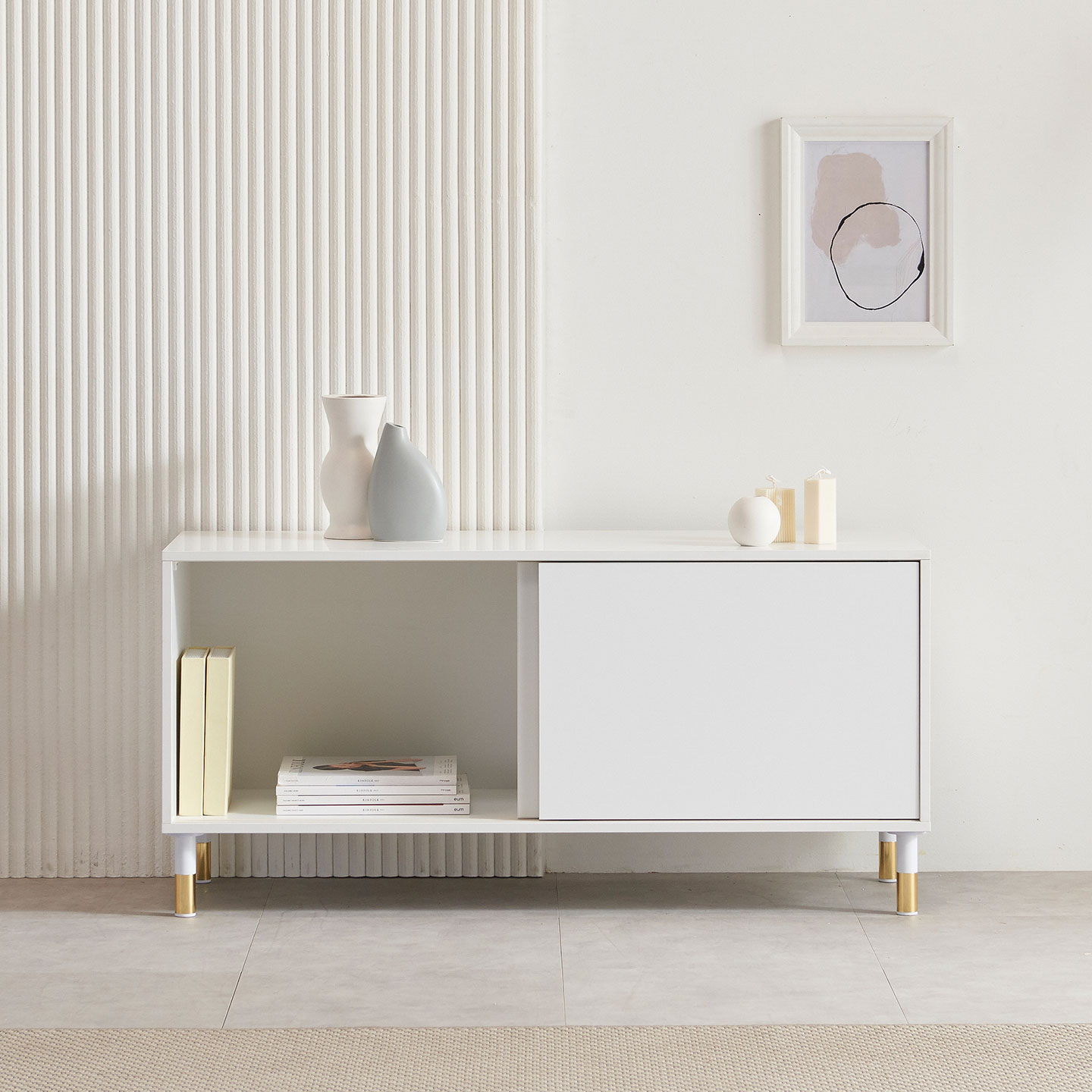 공간철학 안탈리아 미닫이 슬라이드 슬라이딩 수납장 1200 2colors