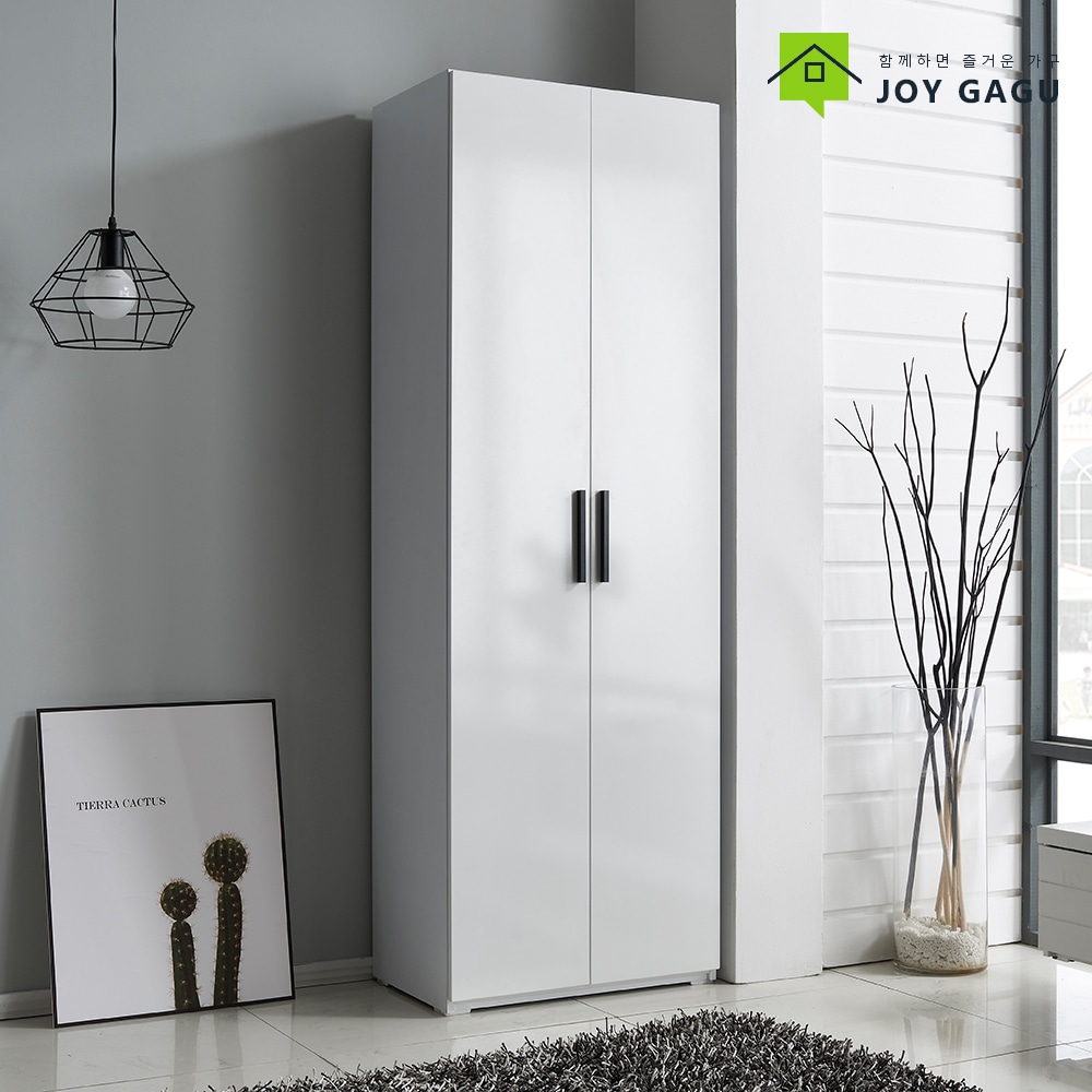 즐거운가구 레이첼600도어형 일반형 깊이40cm 틈새수납장 틈새장 주방수납장 다용도수납장 4color 