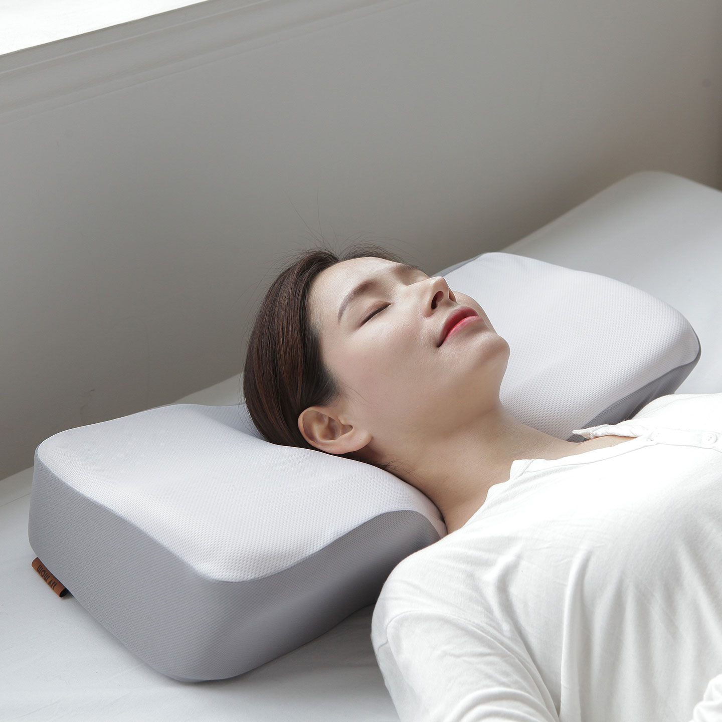 리브맘 1+1 프리미엄 3D 경추 메모리폼 국민베개+속커버 