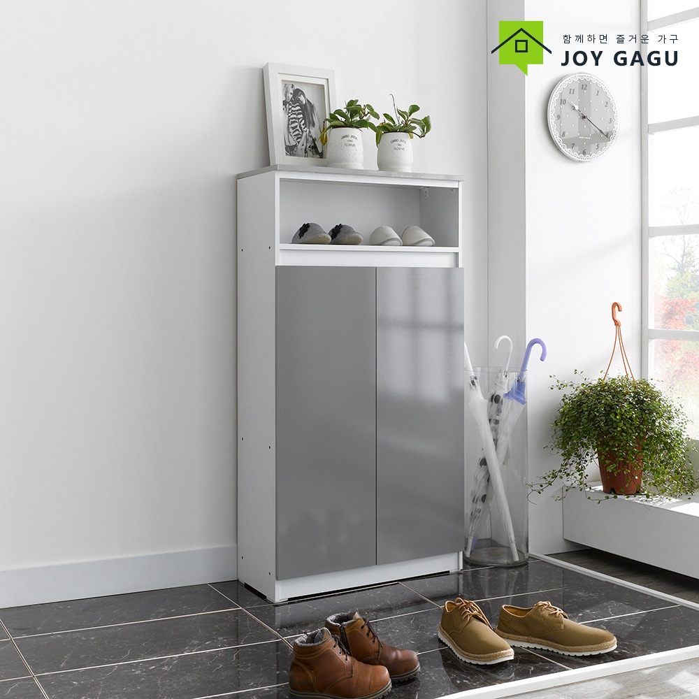 즐거운가구 그레이스 600중형 신발장 다용도수납장 깊이 31.5cm 4color 