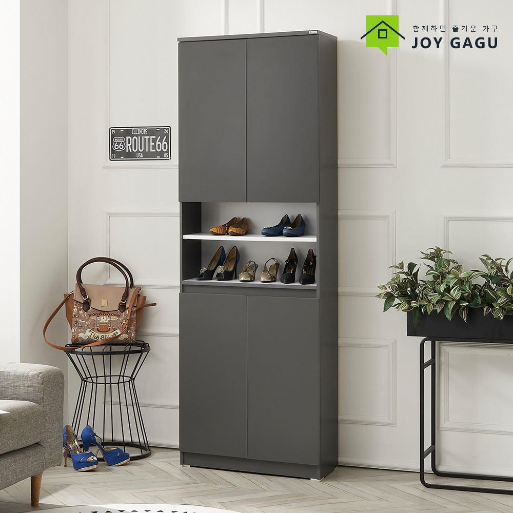 즐거운가구 그레이스 600대형 신발장 다용도수납장 깊이 31.5cm 4color 