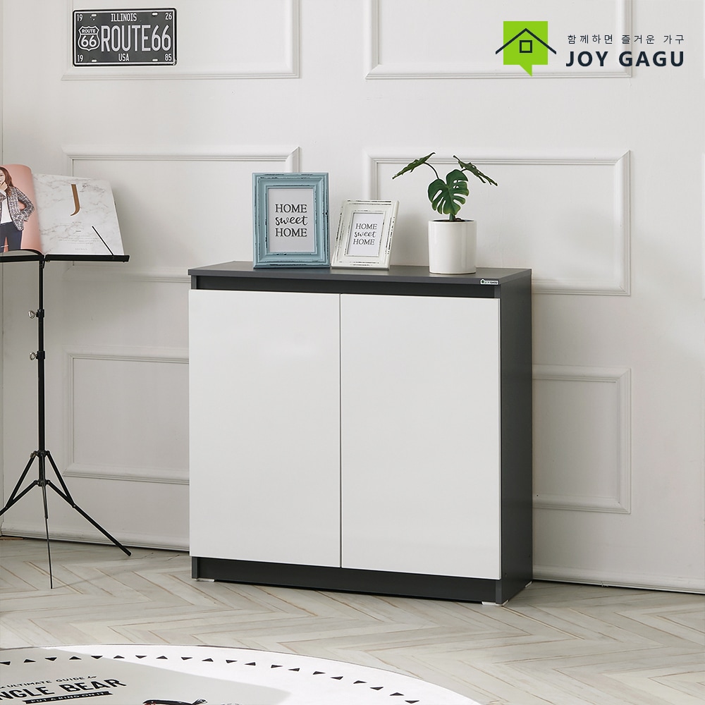 즐거운가구 그레이스 800소형 신발장 다용도수납장 깊이 31.5cm 4color 