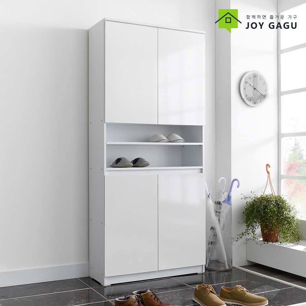 즐거운가구 그레이스 800대형 신발장 다용도수납장 깊이 31.5cm 4color 