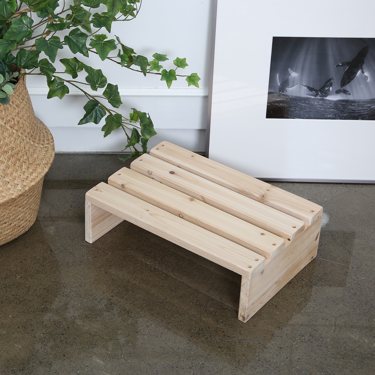 [신상품]스토니처 원목 발 받침대 사무실 책상 의자 발판 풋레스트 평면