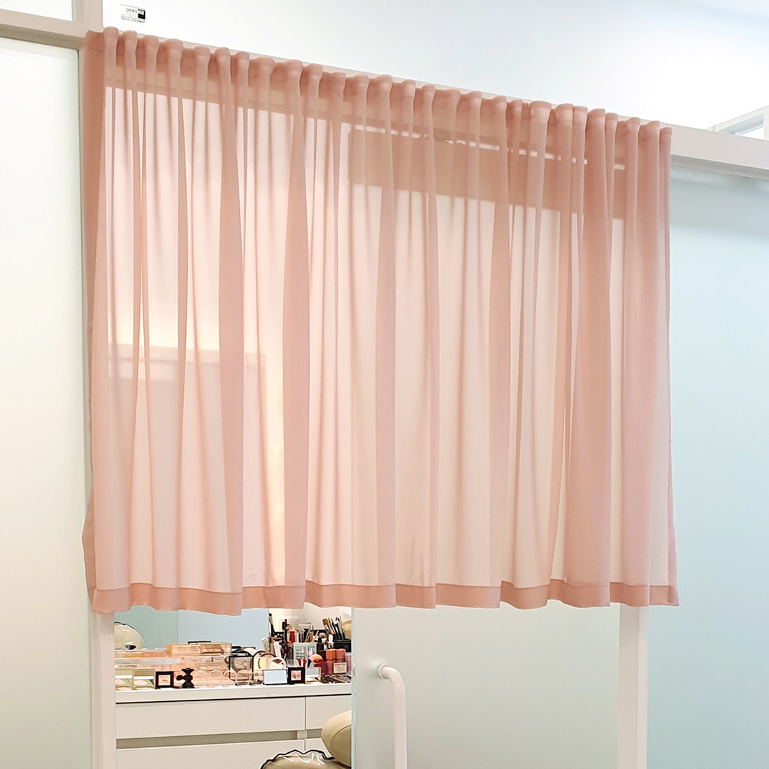 인파스텔 못없이 붙이는 벨크로 쉬폰 바란스커튼 / 주방 작은창 2종 5color