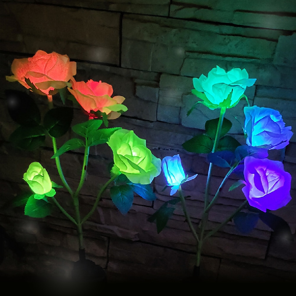 [레나에너지][오늘출발][신상품]레나에너지 태양광 LED 꽃 정원등 야외 조명 장미 3colors