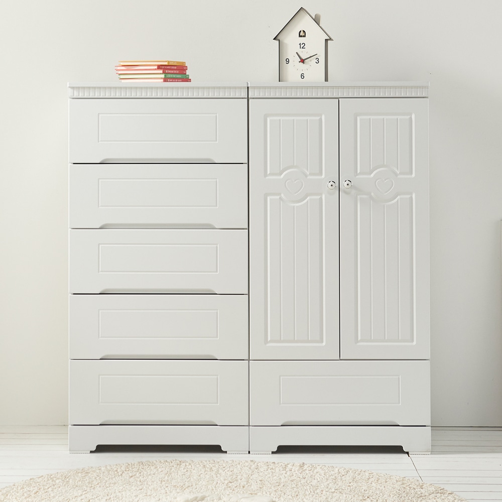 [신상품] 원퍼니처 로이 1200 베이비장 세트 시리즈 2종 서랍장+옷장 키즈 유아 아이방 어린이 옷서랍