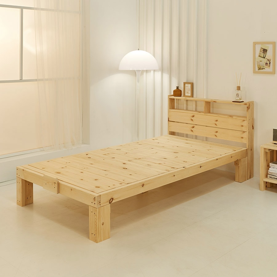 더함퍼니처 레드파인 서랍장 신혼부부트윈 원목 침대 헤드 다리높은침대 조립침대 바닥토퍼 프레임 diy