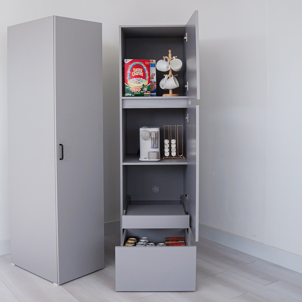 [신상품] 이투스가구 속 깊은 키큰장 전자렌지 주방수납장 도어형 500