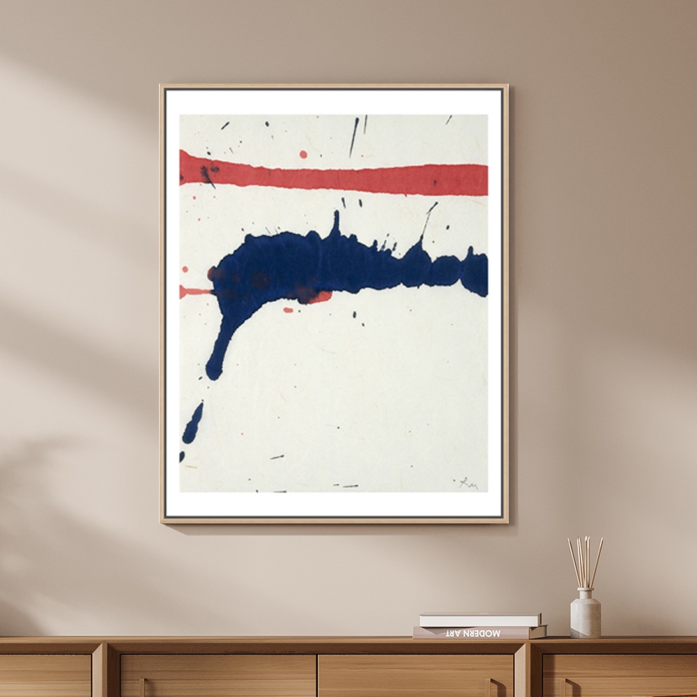 그림닷컴 로버트 마더웰, Lyric Suite, 추상화 유명작가 거실 인테리어 세로 원목 그림 액자