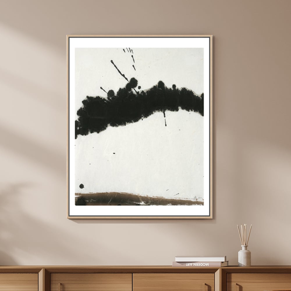 그림닷컴 로버트 마더웰, Lyric Suite, 추상화 유명작가 거실 인테리어 흑백 세로 그림 액자