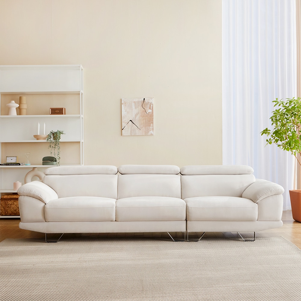 [신상품] 한샘 한샘몰pick 폴로까사 생드니 아쿠아텍스 스웨이드 4인용 패브릭 소파