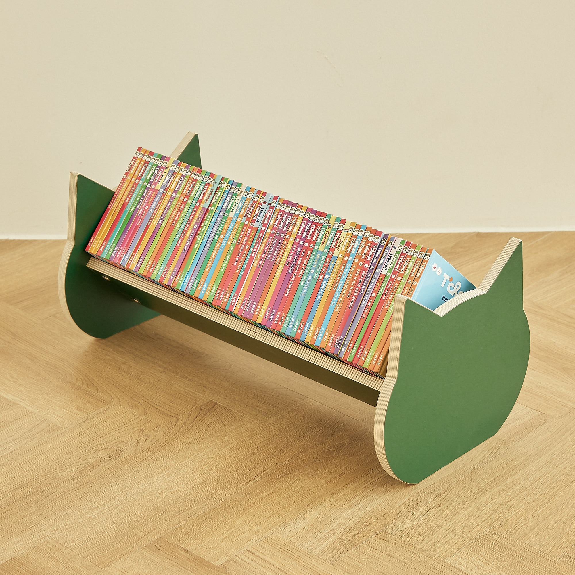 라떼파파 유아 원목 고양이 책꽂이