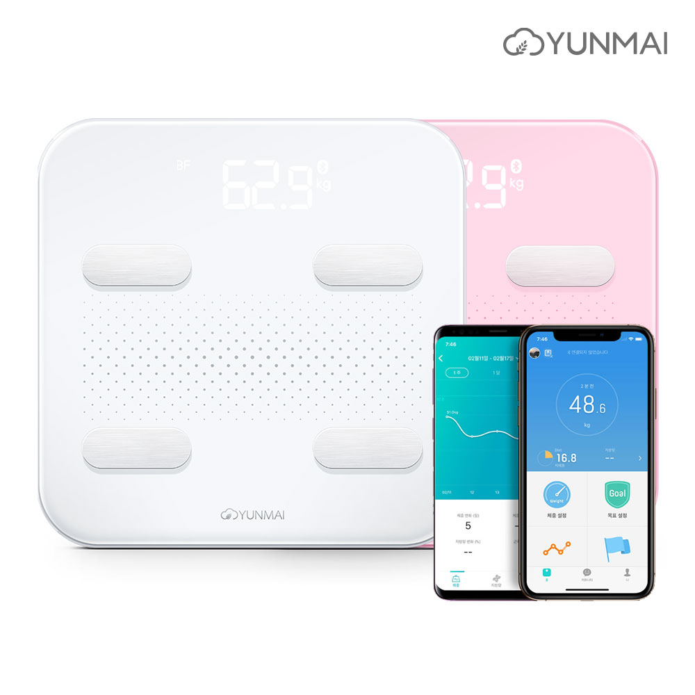 윈마이 YUNMAI S color2 스마트 인바디 체중계 충전형 M1805