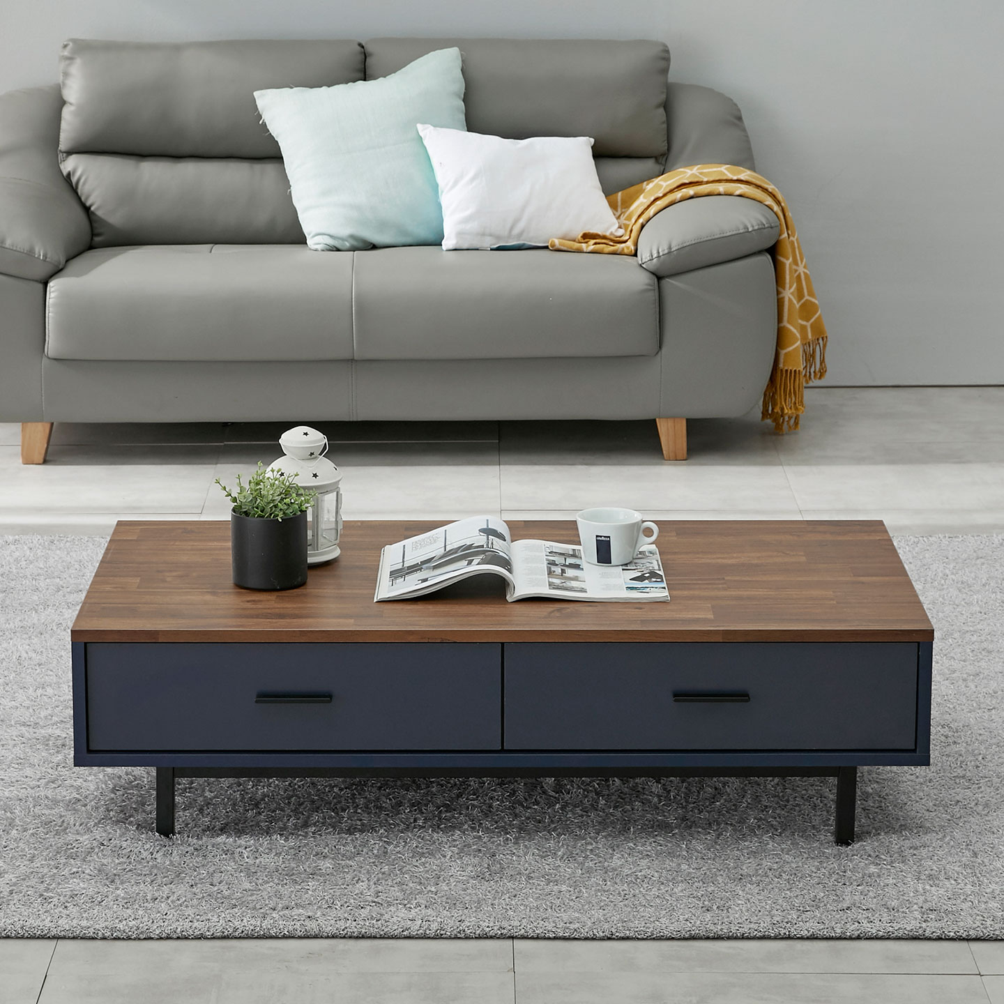 [신상품] 공간철학 테네시 거실 좌식 사각 테이블 4colors