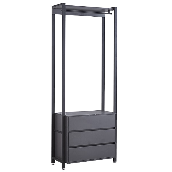 [신상품] 리빙플레이스 드레스룸 헹거 800 서랍장 블랙 화이트 시스템행거 옷방 코너장 서랍장 팬트리 옷걸이