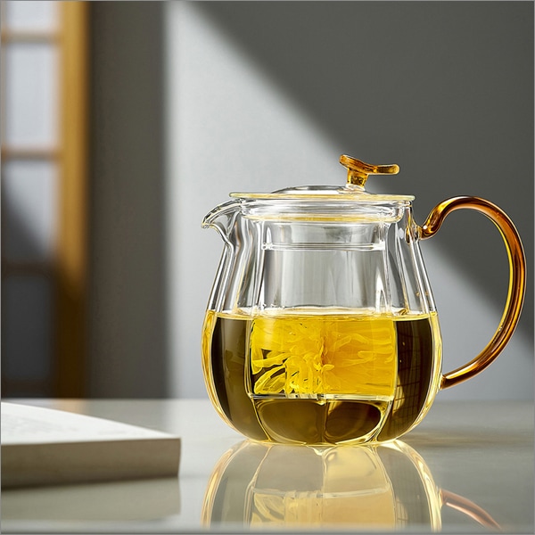 청백원 북대사글라스 직화내열유리 티포트 HR316 600ml 주전자 티메이커 티팟 표일배