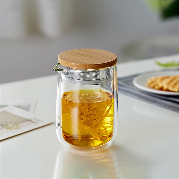 청백원 북대사글라스 직화내열유리 티포트 H05 220ml 편휴배 주전자 티메이커 티팟 표일배