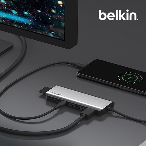 벨킨 7in1 C타입 멀티 허브 100W 충전 4K 60Hz AVC009fq