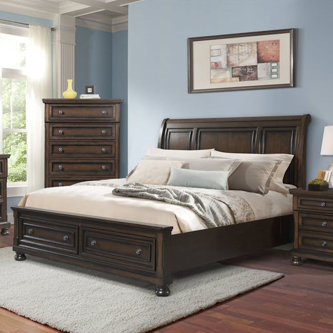 벨루스퍼니처 엔틱수입가구 서랍형 원목 라지킹 침대세트 KT600 협탁 화장대 거울포함 매트리스별도